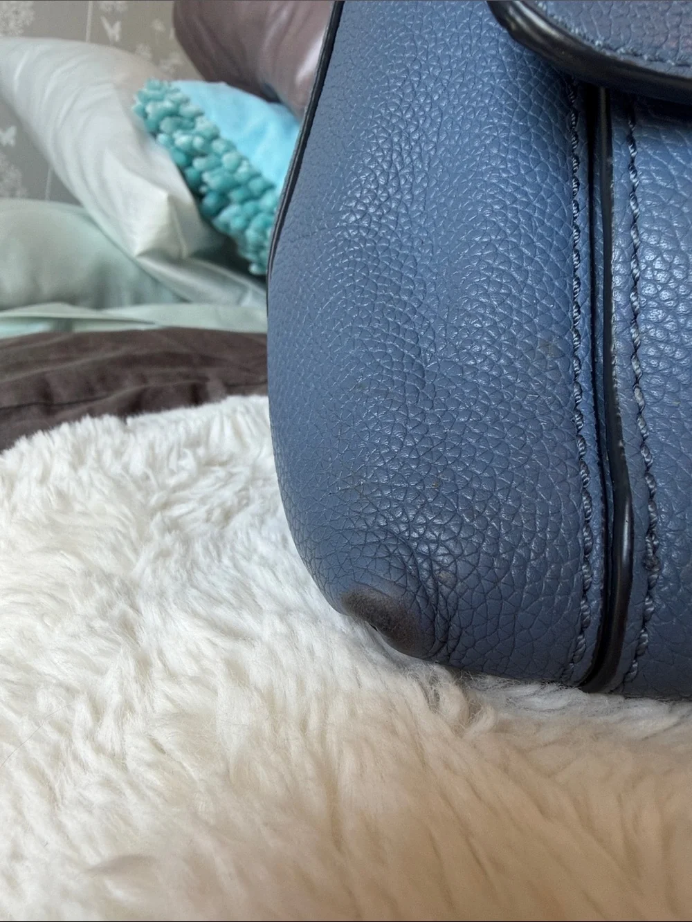 Kate Spade blue pebbled leather purse